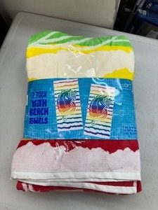 lot 212 image: New 2 Pack of Unicorn Beach Towels