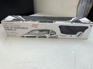 lot 273 image: New Sharper Image Brella Shade Pop up Windshield Umbrella to Protect Car Interior or Good Useless Gift  )