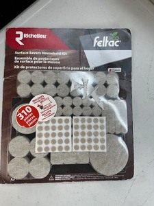 lot 271 image: New Feltac Surface Savers Household Kit - Felt Pieces for under furniture Legs - 310 Pieces