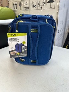 lot 255 image: New Titan Deep Freeze Expandable Lunch Box with 2 Ice Packs and Tupperware - Blue