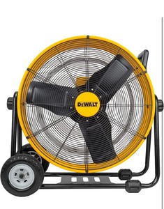 lot 17 image: DEWALT 24 in. Heavy-Duty Drum Fan with Extra Long 12 ft. Power Cord and Stepless Speed Control
