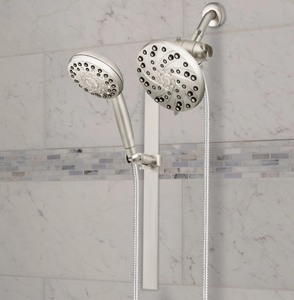 lot 39 image: Waterpik Powerpulse Dual Showerhead with Slide Rail