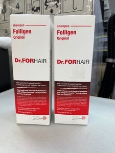 lot 144 image: 2 Bottles NEW DR.FORHAIR Folligen Original Shampoo  750mL (25.36 fl. oz.) For Hair Loss - Exp Date 112024