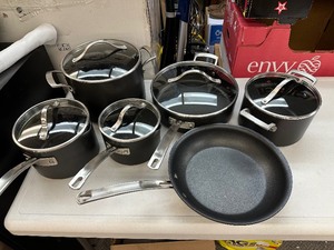 lot 156 image: Kirkland Signature Cookware Set - Customer Return - Light Use - Nice Set