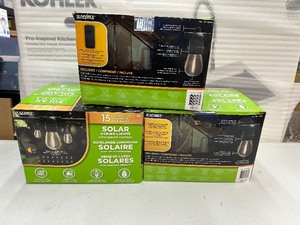 lot 199 image: 3 Boxes of Sunforce 35 Solar LED String Lights with Remote Control