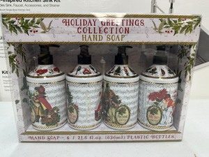 lot 243 image: New Holiday Greetings 4 Pack of 21.5 Fl Oz Hand Soap