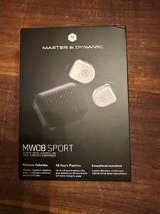lot 230 image: Master & Dynamic MW08 Sport Wireless Earbuds - Customer Return, One Side Not Charging Either EarBud Or Case