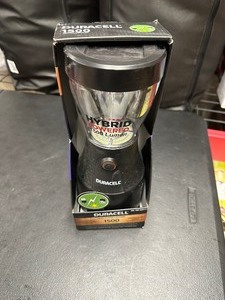 lot 235 image: Duracell Hybrid Power 1500 Lumen Electric Lantern With Built In Batteries - Solar Rechargeable  USB