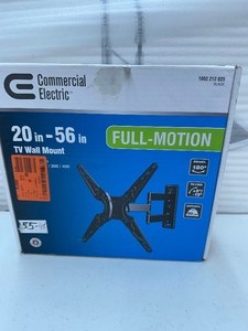 lot 242 image: Commercial Electric Full Motion 20 - 56 TV Wall Mount Model XD2473 Open Box Not Tested