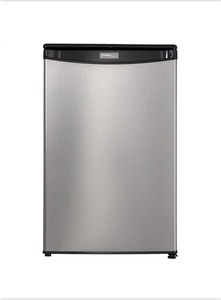 lot 22 image: Danby - Designer 4.4 Cu. Ft. Mini Fridge - BlackStainless Steel Look Model DAR044A4BSLDD-6 - Small Dents Back retail $323.16