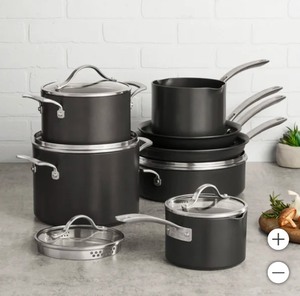 lot 27 image: Kirkland Signature 12-piece Non-Stick Cookware Set