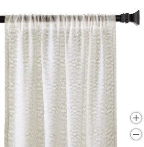 lot 152 image: New 4 Pack Taylor & Moxie Venezia Sheer Curtain Panels Color Linen     All Panels are 52 x 84   - Light Curtains