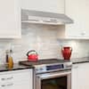 lot 252 image: Vissani Caprelo 30 in. 320 CFM Convertible Under Cabinet Range Hood in Stainless Steel with LED Lighting and Charcoal Filter