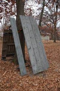 lot 61 image: 8-Foot Picnic Table Treated Wood Green Finish Picnic TableWell Maintained