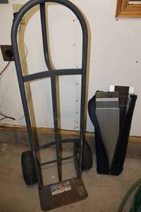 lot 116 image: Milwaukee 800 lb. 2-Wheel Dolly Hand Truck, DMI Dura-Med Ind. Portable Ramp Set...