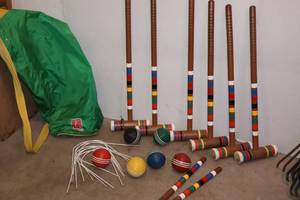 lot 124 image: Yard GamesCroquet w Original Case By Forster
