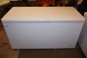 lot 4 image: Danby 14.5 cu.ft. Chest Freezer White Garage Ready1 of 2 within this Auction(Contents NOT Included)