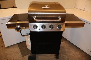lot 2 image: Char-Broil Performance 475 4-Burner Cart Liquid Propane Gas Grill- Stainless