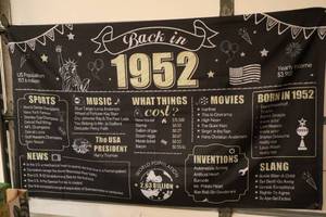 lot 23 image: 6-Foot Banner Back to 1952 Birthday, Anniversary Memories
