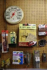 lot 38 image: Garage Shop Workbench...Sanding Supplies Etc