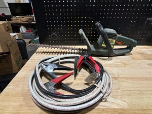 Jumper Cables and Hedge Trimmer