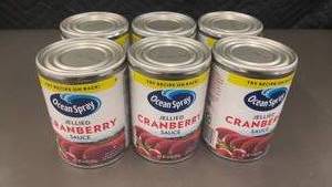 Set of 6 Ocean Spray Jellied Cranberry Sauce - 14 oz Each