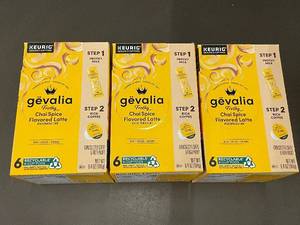 2 back - Gevalia Chai Spice Flavored Latte K-Cup Pods - 18 Count