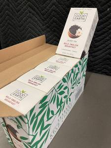 Set of 5 Good Earth Bold English Breakfast Black Tea Boxes - 15 Biodegradable Teabags Each