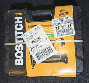 lot 121 image: New BOSTITCH SX150K-1 Industrial 18 Gauge 12 Crown Stapler Kit