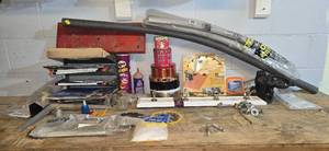 lot 150 image: Mixed Lot of Hand Tools, Hardware, and Holiday Tins