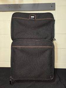 lot 297 image: Black Rolling Suitcase with Multiple Compartments