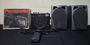 lot 321 image: Panasonic RF-888 Double Range Speaker System with Emerson Speakers - untested