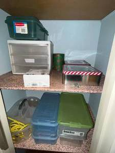 lot 178 image: Group of Storage Containers, Bins, Tins and Accessories