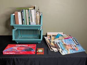 lot 186 image: Collection of Books, Vintage Magazines, and Games