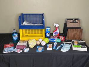 lot 198 image: Assorted Cleaning Supplies, Personal Care, and Household Items Lot