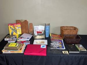 lot 399 image: Mixed Lot of Books, Stationery, and Baskets Including Escape and More