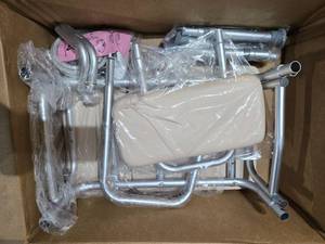 lot 410 image: Foldable Aluminum Chair with Assembly Instructions