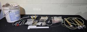 lot 419 image: Mixed Lot of Mechanic Tools and Accessories with Storage Bucket