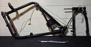 lot 423 image: Frame and Fork Set for Motorcycle or Bicycle (Black)