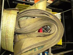 lot 451 image: Lot of Used Heavy-Duty Straps and Assorted Fasteners