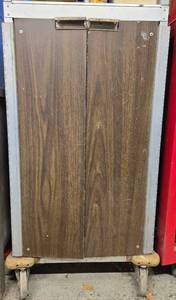 lot 461 image: Vintage Metal Storage Cabinet with Drawers - 42 H x 21 W x 18 D