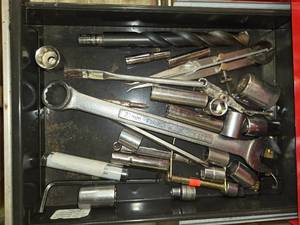 lot 476 image: Assorted Hand Tools and Accessories Lot - Wrenches, Drill Bits, and More