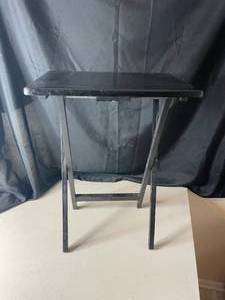 lot 239 image: Folding Snack Table with Black Finish