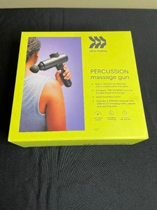 lot 254 image: All in Motion Percussion Massage Gun with Carrying Case In Orig Box
