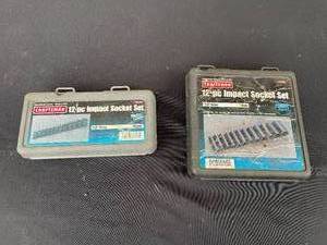 lot 49 image: Craftsman Impact Socket Sets 12 Metric and Deep