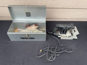 lot 56 image: Porter-Cable Plate Joiner Model 555 with Storage Box
