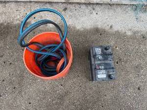 lot 99 image: FoMoCo AGM Battery with Jumper Cables in Bucket