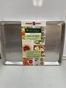 lot 107 image: New Nordic Ware Naturals 2 Pack of Aluminum Baking Sheets