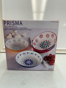 lot 111 image: Prisma 4 Piece Dinner Bowl Set - Open Box New