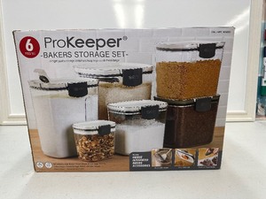 lot 106 image: New ProKeeper 6-piece Bakers Storage Set